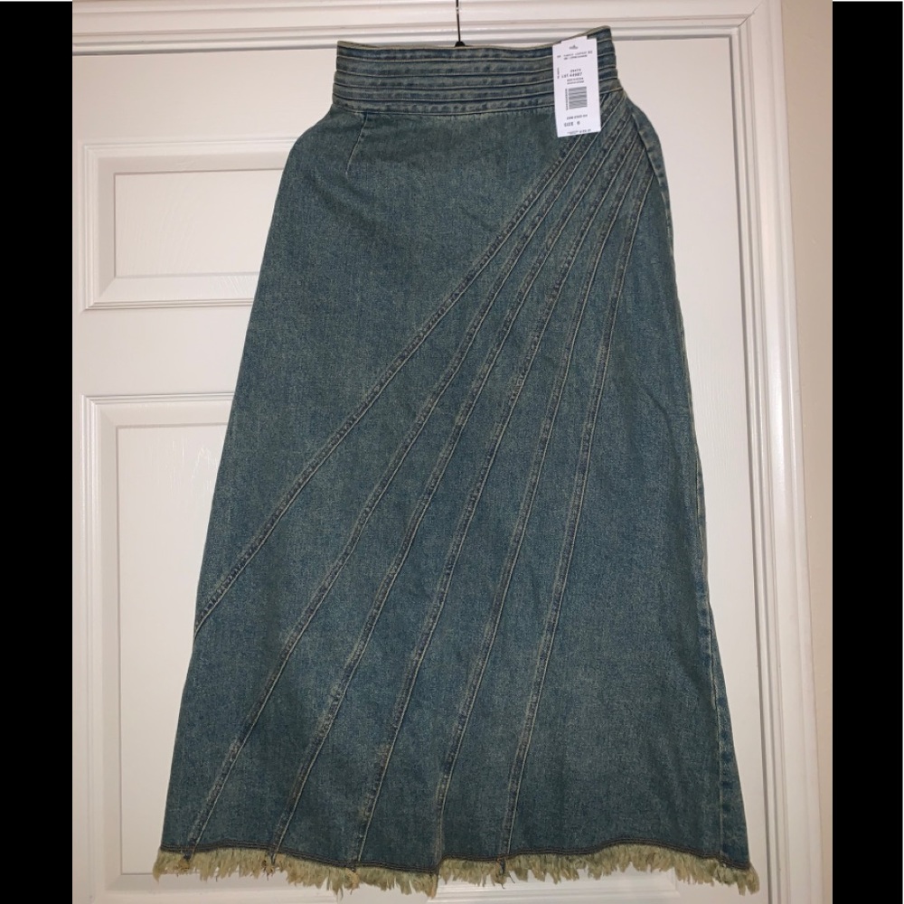 Harve Bernard Denim Ankle-Length Skirt
